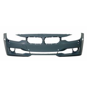 2012-2015 BMW 3 Series Sedan (1999-) Bumper Front W/Sensor/Wash/Aid W/O Cam Hole W/Moulding Hole Primed - OEM# 51117293091 - BM1000268-3