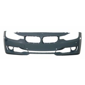 2012-2015 BMW 3 Series Sedan (1999-) Bumper Front W/Sensor W/O Wash/Cam/Park Distance Control W/Moulding Hole Primed - OEM# 51117293086 - BM1000275-3