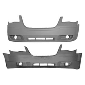 2008-2010 Chrysler Town And Country Bumper Front Primed W/O Washer Hole And Mldg Hole - OEM# 1BG23TZZAA - CH1000927-3