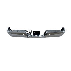 2019-2022 Dodge Ram Pickup R1500 Classic Rear Bumper Face Bar- Chrome- W/ Single Exhaust & W/ Sensor Holes - CH1102374-2