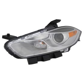 2013-2015 Dodge Dart Head Lamp Driver Side Halogen Chrome Bezel HQ - OEM# 68081389AL - CH2518143-3