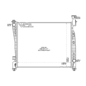 2011-2021 Jeep Grand Cherokee Radiator- Std Duty- 3.6L / 5.7L * Core 5/8" Thick * - CH3010356-2