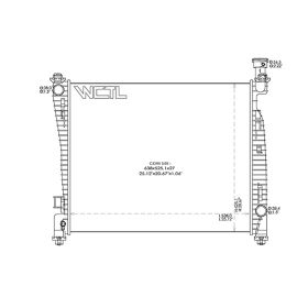 2011-2021 Jeep Grand Cherokee Radiator- 3.6L Heavy Duty- 5.7L * Core 1" Thick * - CH3010357-2