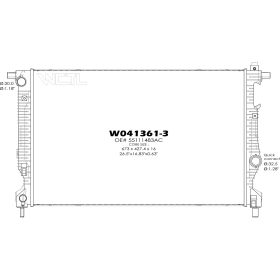 2013-2016 Dodge Dart Radiator- Pa- All - CH3010361-2