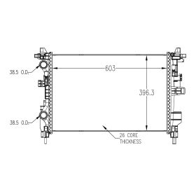 2015-2021 Dodge Ram Promaster City Radiator- 2.4L- At- Type 1 & 2 - CH3010369-2
