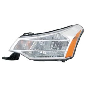 2008-2011 Ford Focus Head Lamp Driver Side (Bright Chrome Trim) Exclude 10-11 Ses Sedan Model HQ - OEM# 8S4Z13008F - FO2502244-3