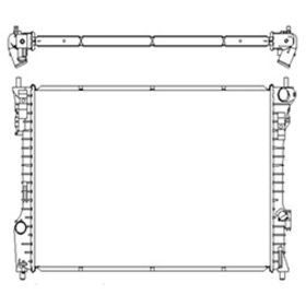 2013-2019 Ford Flex Radiator- Pa- W/ Turbo- W/O Towing - FO3010323-2