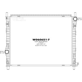 2015-2021 Ford Mustang Convertible Radiator- 5L -W/O Performance Package - FO3010333-2