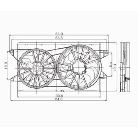 Ford Windstar 1999-2003 Dual Cooling Fan Assembly - FO3115111 - OEM - RF95