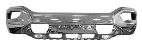 Front Bumper Face Bar- Chrome- W/O Park Sensor Holes Oem# 23243501