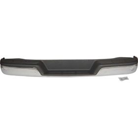 1996-2020 Chevrolet Express Van Rear Bumper Assembly (Includes Mounting Brackets)- Chrome- W/ Black Pad- W/O Sensor Holes - GM1103142-2 (Default)