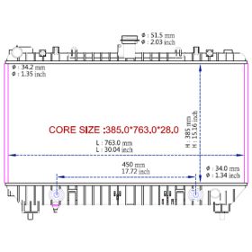 2010-2011 Chevrolet Camaro Radiator- V8/ 6.2L- At - GM3010535-2