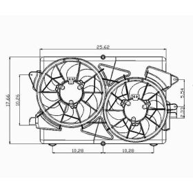 Chevrolet Equinox 2005 Dual Fan Assembly [3 Prong Plug] - GM3117103