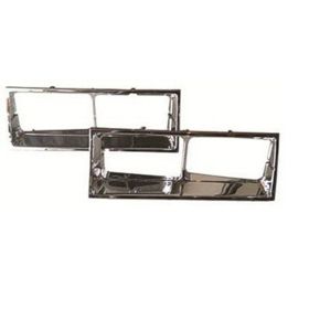 Oldsmobile Supreme 1981-1986 Driver And Passenger Side Pair Of Chrome Head Light Bezels - GMK456206081P