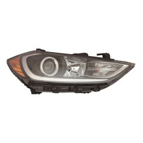 Hyundai Elantra Sedan 2017-2018 Passenger Side Halogen Headlight Assembly - HY2503206