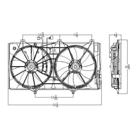 Lexus Es350 2007-2012 Dual Fan Assembly - LX3115112