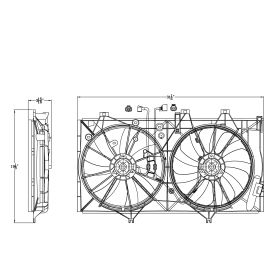 Lexus Es350 2013-2014 Dual Fan Assembly - LX3115129