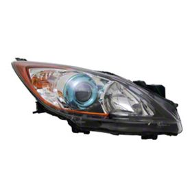 2012-2013 Mazda Mazda 3 Head Lamp Driver Side Halogen (6 Speed W/Blue Projector Bezel) HQ - OEM# BFD1510L0D - MA2518143-3