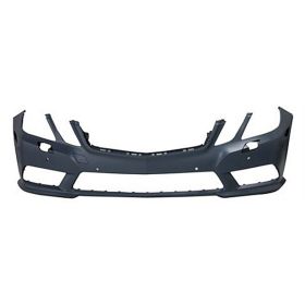 2010-2013 Mercedes E350 Bumper Front Primed W/Sensor W/H L Washer Hole W/Amg Sport Pkg Sedan - OEM# 2128802740 - MB1000301-3
