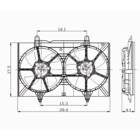 Nissan Quest 2004-2008 Dual Cooling Fan Assembly - NI3115126