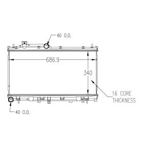 2014-2018 Subaru Forester Radiator- 2.5L - SU3010658-2