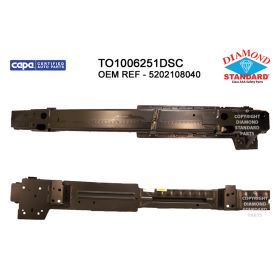 2015-2015 TOYOTA SIENNA Front Bumper Impact Bar - CAPA Certified - TO1006251C