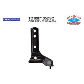 2002-2006 Toyota Camry Front Bumper Bracket Inner  Rh (Passenger Side)- Steel - TO1067135-2
