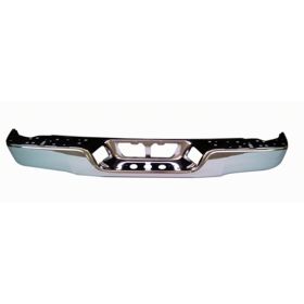 2007-2013 Toyota Tundra Rear Bumper Face Bar (Steel)- Chrome- W/O Sensor Hole -W/O Rock Warrior Package - TO1102244-2