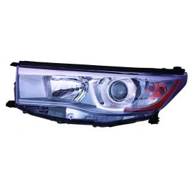 2014-2016 Toyota Highlander Head Lamp Driver Side W/Smoked Chrome Bezel HQ - OEM# 811500E250 - TO2502225-3