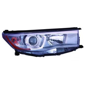 2014-2016 Toyota Highlander Head Lamp Passenger Side W/Smoked Chrome Bezel HQ - OEM# 811100E250 - TO2503225-3