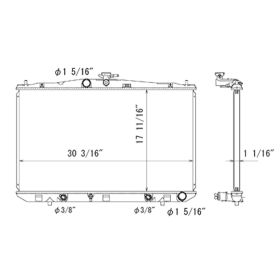 2013-2019 Lexus Rx450H Radiator- 3.5L - TO3010331-2