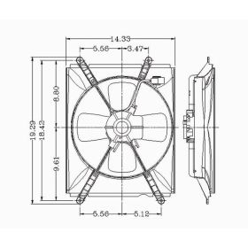 Toyota Camry 1992-1996 Condenser Fan Assembly - TO3113101