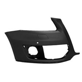2009-2012 Audi Q5 Bumper Front Passenger Side W/Sensor Hole Primed-Black W/O S-Line Pkg - OEM# 8R0807108CGRU - AU1017101-3