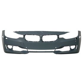 2012-2015 BMW 3 Series Sedan (1999-) Bumper Front W/Sensor/Wash W/O Cam/Park Distance Control W/Moulding Hole Primed - OEM# 51117293092 - BM1000270-3