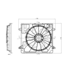 2007-2011 Jeep Wrangler Cooling Fan Assembly - OEM# 52079654AD - CH3112110-3