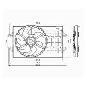 Chrysler Sebring Convertible 1996-2000 Radiator Fan Assembly - CH3115121