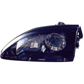 1994-1998 Ford Mustang Performance Headlamp Set Lh (Driver Side)+Rh  (Passenger Side) - Projector Type - Wheel Design - Black Bezel - FO2505114-2