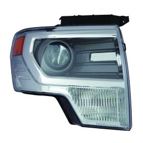 Headlamp Unit, Rh (Passenger Side)- Hid- Projector Type- W/ Chrome Trim Oem# Dl3Z13008Ab