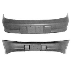 1995-1999 Chevrolet Cavalier Bumper Rear Textured Exclude Z24 - OEM# 22573664 - GM1100517-3