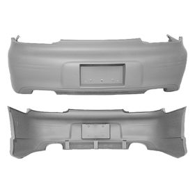 1997-2003 Pontiac Grand Prix Bumper Rear Primed - OEM# 88893302 - GM1100532-3