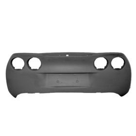 2005-2013 Chevrolet Corvette Rear Bumper Cover- Black - GM1100705-2