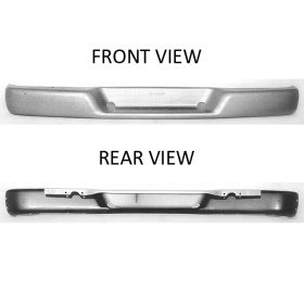 1996-2002 Chevrolet Express Van Rear Bumper Face Bar- Silver - GM1102398-2
