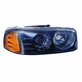 2001-2006 Gmc Sierra Denali / C3 Performance Headlamp Set Lh (Driver Side)+Rh  (Passenger Side) - Projector Style  - Black Bezel - GM2505128-2