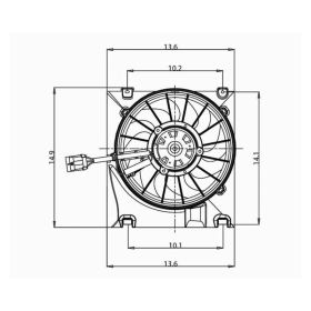 Saturn L Series 2000-2005 Air Conditioning Condenser Fan Assembly - GM3113115 - OEM - 15867597