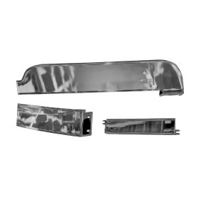 1967-1967 Ford Mustang 3-Piece Chrome Dash Trim Kit Without Inserts Consisting Of Upper - Goodmark Brand - GMK3021523674S