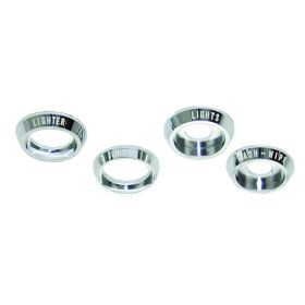 1968-1968 Chevrolet Camaro 4-Piece Dash Knob Bezel Set With Lettering - Goodmark Brand - GMK4020523683S