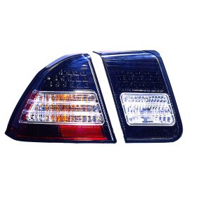 2001-2005 Honda Civic- Sedan Performance Rear Lamp Set Lh (Driver Side)+Rh  (Passenger Side) - Led - Black -Inner / Outer - HO2811270-2