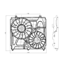 2003-2010 Kia Sorento Cooling Fan Assembly - OEM# 253803E600 - KI3115108-3