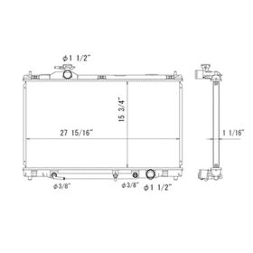 2006-2007 Lexus Gs430 Radiator (2781) 4.3L V8 At (W/Toc) - OEM# 1640050340 - LX3010131-3
