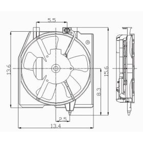 1999-2003 Mazda Protege AC Fan Assembly Passenger Side W/O Turbo - MA3113106-3
